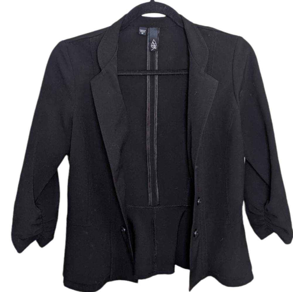 LBK Black Cinched Sleeve Open Blazer Jacket 🖤